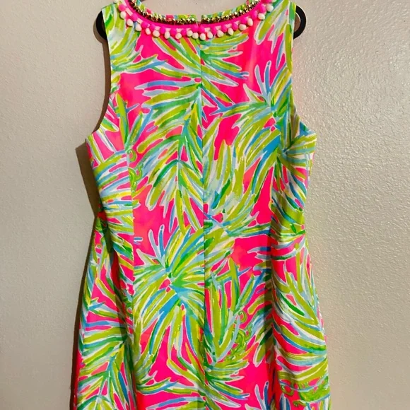 Lilly Pulitzer Mila Shift Dress Pink Green Size 14  New with tag - Picture 5 of 13
